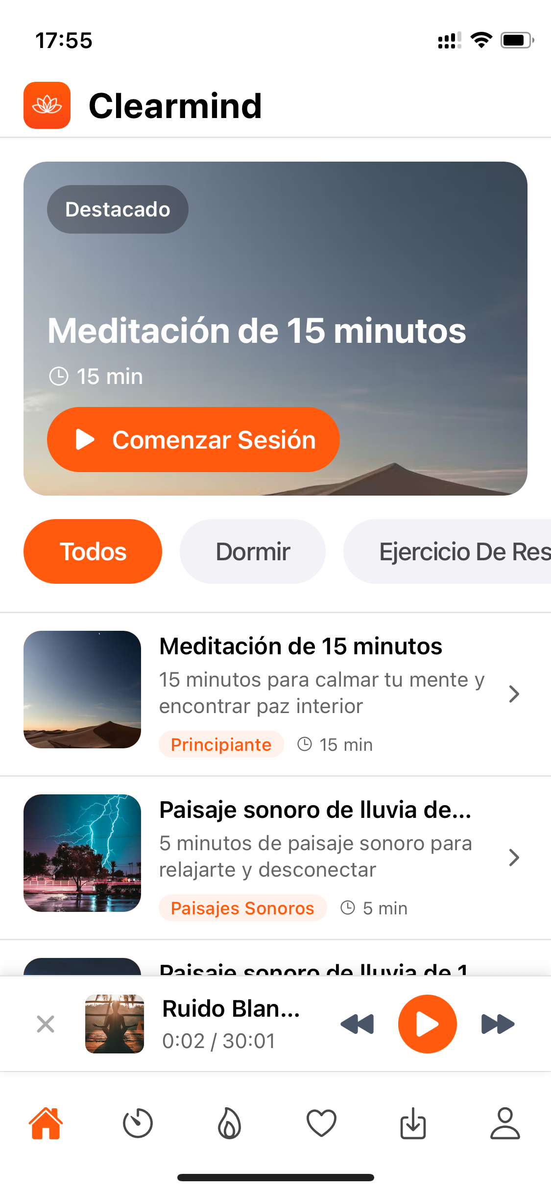 Aplicación Clearmind
