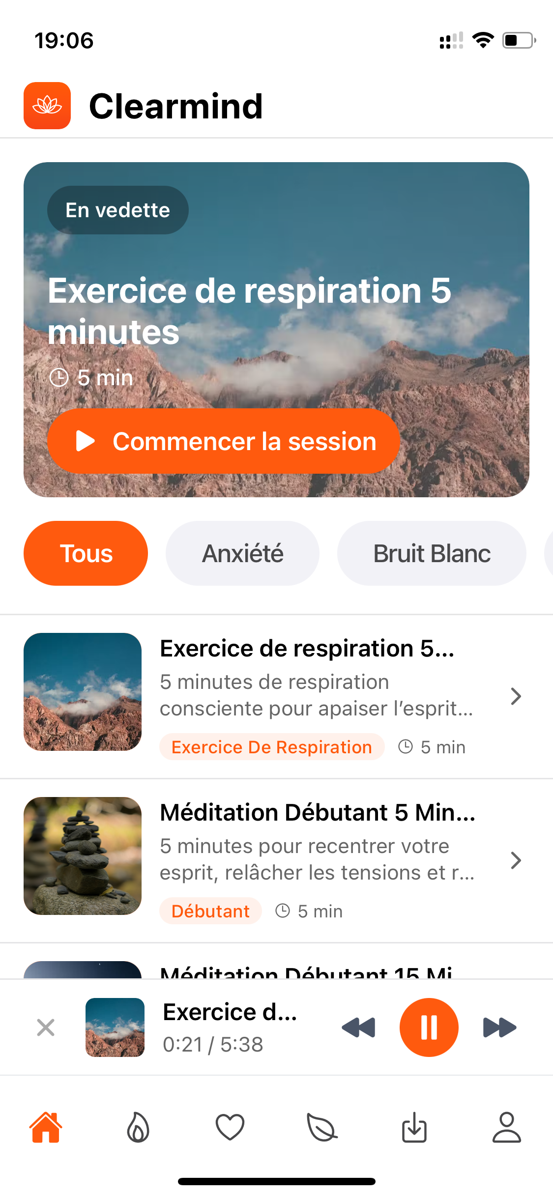 Clearmind App Screenshot